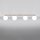 Deckenlampe blendarm Glas Stahl Taupe 4-flammig G9 88cm