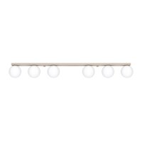Deckenleuchte blendarm Glas Stahl Taupe G9 L:120cm