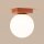 Deckenlampe Glas Stahl Ockerrot satiniert G9 L:12cm