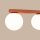 Deckenlampe Glas Stahl Ockerrot 2-flammig G9 L:34,5cm