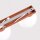 Deckenlampe Glas Stahl Ockerrot 2-flammig G9 L:34,5cm