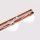 Deckenlampe blendarm Glas Stahl Ockerrot G9 L:50cm