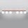 Deckenlampe blendarm Glas Stahl Ockerrot G9 L:120cm