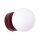 Wandlampe Schalter blendarm Glas Stahl Burgund G9 14cm