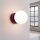 Wandlampe Schalter blendarm Glas Stahl Burgund G9 14cm