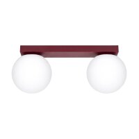 Deckenlampe blendarm Glas Stahl Burgund G9 L:34,5cm