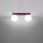 Deckenlampe blendarm Glas Stahl Burgund G9 L:34,5cm