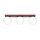 Deckenlampe blendarm Glas Stahl Burgund G9 L:50 cm
