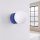 Wandlampe Schalter Glas Stahl Ultramarin G9 B:14cm rund