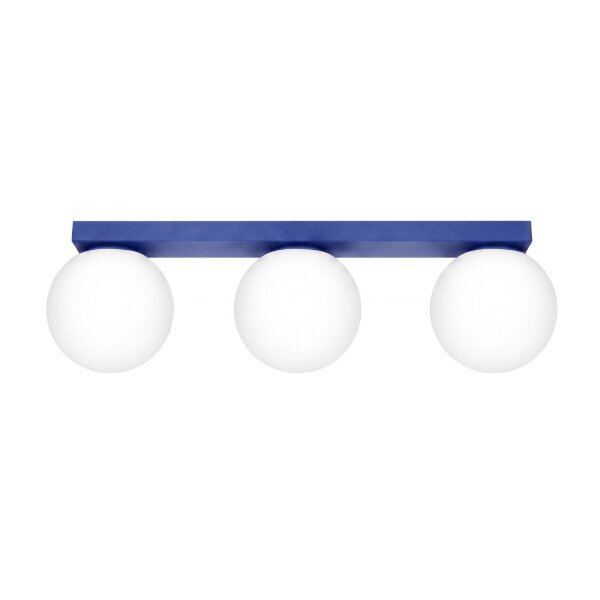 Deckenlampe Glas Stahl Ultramarin 3-flammig G9 L:50cm