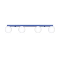 Deckenlampe Glas Stahl Ultramarin 4-flammig G9 L:88cm