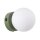 Wandlampe Schalter blendarm Glas Stahl Olivgrün G9 12cm