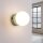 Wandlampe Schalter blendarm Glas Stahl Olivgrün G9 12cm