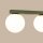Deckenlampe blendarm Glas Stahl Olivgrün G9 L:50cm