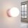 Wandlampe Schalter Glas Stahl Rosa G9 B:12 cm rund