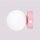 Wandlampe Schalter Glas Stahl Rosa G9 B:12 cm rund