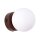 Wandlampe Schalter blendarm Glas Stahl Braun G9 T:14cm
