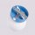 Wandlampe Schalter blendarm Glas Stahl Hellblau G9 12cm