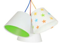Hängeleuchte Kinderlampe Weiß Grün Sterne...
