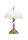 Tischleuchte in Messing Wei&szlig; 47cm Nachttisch Lampe