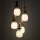 Pendelleuchte Glas Stahl Sand E14 B:42 cm blendarm