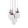 Pendelleuchte Glas Stahl Sand E14 B:42 cm blendarm
