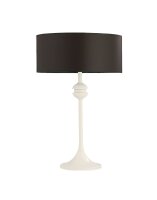 Tischleuchte Braun Wei&szlig; H:54cm DAGNO Nachttisch