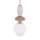 Pendelleuchte Glas Stahl Sandfarben E14 Ø15 cm Modern