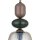 Pendelleuchte Glas Stahl Cognac Braun E14 Ø15 cm rund