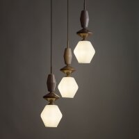 Hängelampe Modern Glas Stahl Sand E14 Ø42 cm...