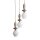 Hängelampe Modern Glas Stahl Sand E14 Ø42 cm 3-flammig
