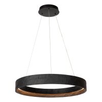 LED Pendelleuchte Beton Schwarz CCT 2200-3300K Ø60 cm