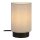 Tischlampe Holz dunkel Stoff Beige E14 H:19 cm