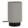 Tischlampe Holz dunkel Stoff Beige E14 H:19 cm
