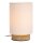 Tischleuchte Holz hell Stoff Beige E14 Ø12 cm rund
