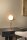 LED Tischlampe dimmbar Holz Glas Taupe 3000K H:20,4 cm