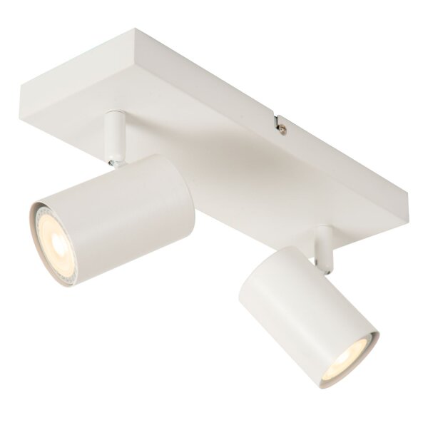 Deckenstrahler schwenkbar Weiß 2-flammig GU10 H:15 cm