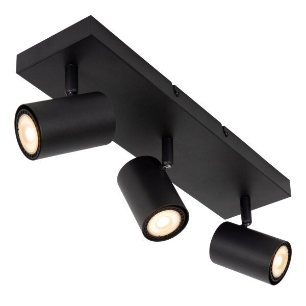 Deckenspot schwenkbar Schwarz 3-flammig GU10 L:40 cm