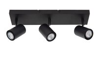 Deckenspot schwenkbar Schwarz 3-flammig GU10 L:40 cm