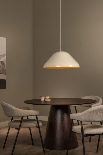 Hängelampe verstellbar Beige Retro E27 Ø56 cm