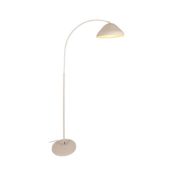 Bogenlampe XXL Fußschalter Beige Retro E27 H:210 cm