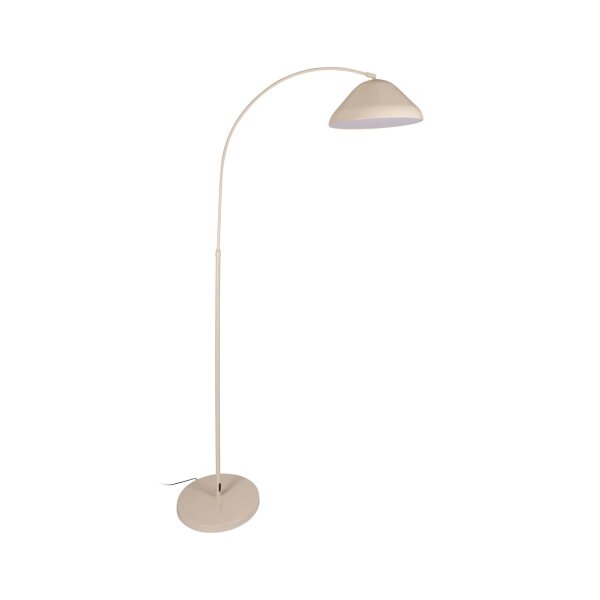 Bogenlampe XXL Fußschalter Beige Retro E27 H:210 cm