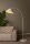 Bogenlampe XXL Fußschalter Beige Retro E27 H:210 cm