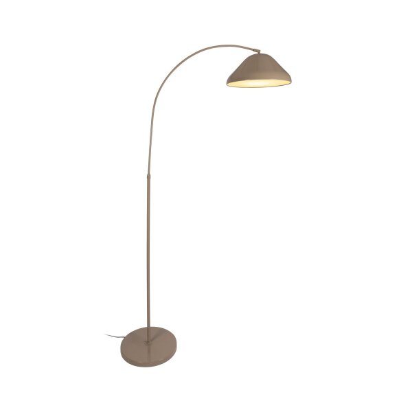 Bogenleuchte XXL Fußschalter Taupe E27 H:210 cm