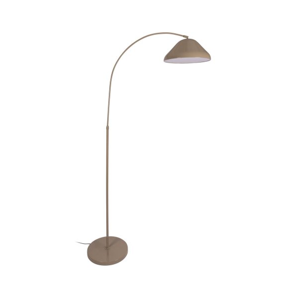 Bogenleuchte XXL Fußschalter Taupe E27 H:210 cm