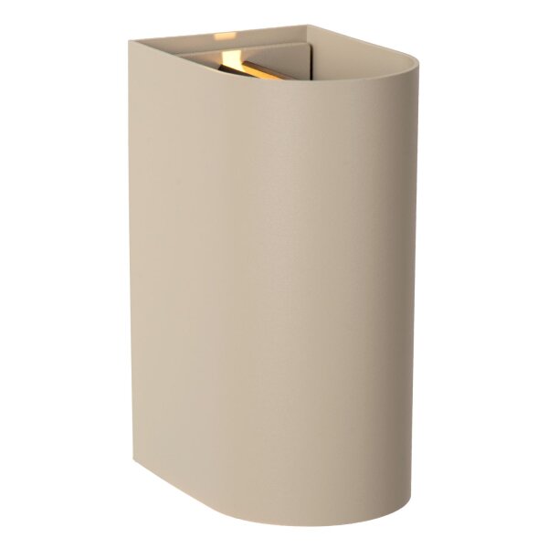 LED Außenwandlampe Aluminium Taupe CCT 2200-3000K IP54