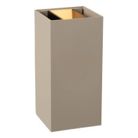 LED Außenwandleuchte Alu Taupe 2200-3000K IP54 H:15 cm