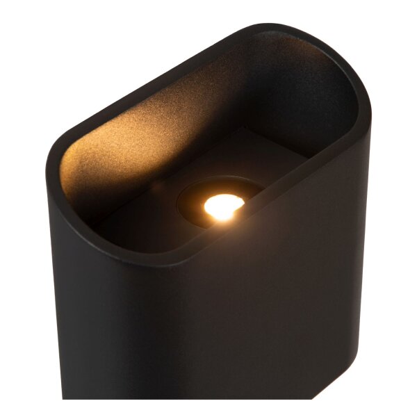 LED Außenwandlampe Up Down Aluminium Schwarz 2700K IP65