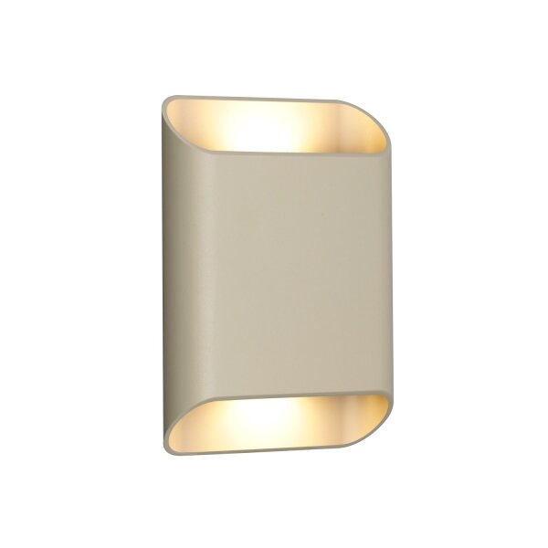 LED Wandlampe Up Down Taupe CCT 2200-3000K IP54 H:20 cm