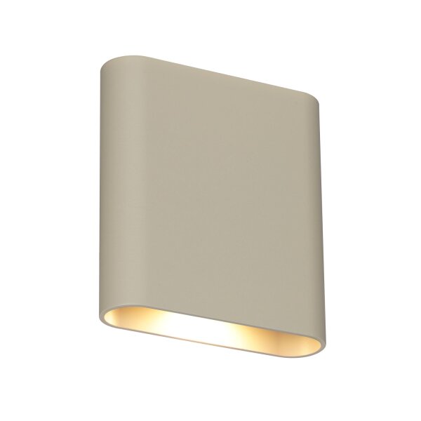 LED Wandleuchte Up Down Taupe 2200-3000K IP54 B:16 cm